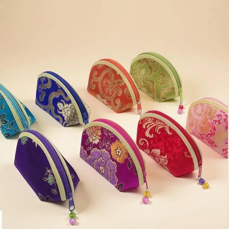 Women Bags Zip - Soft Cloth Zip Jewelry Pouch Embroidery
