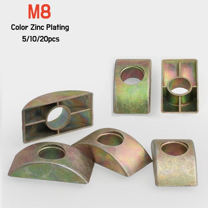 Half Moon Crescent - 5/10/20pcs M8 Color Zinc Plating Half