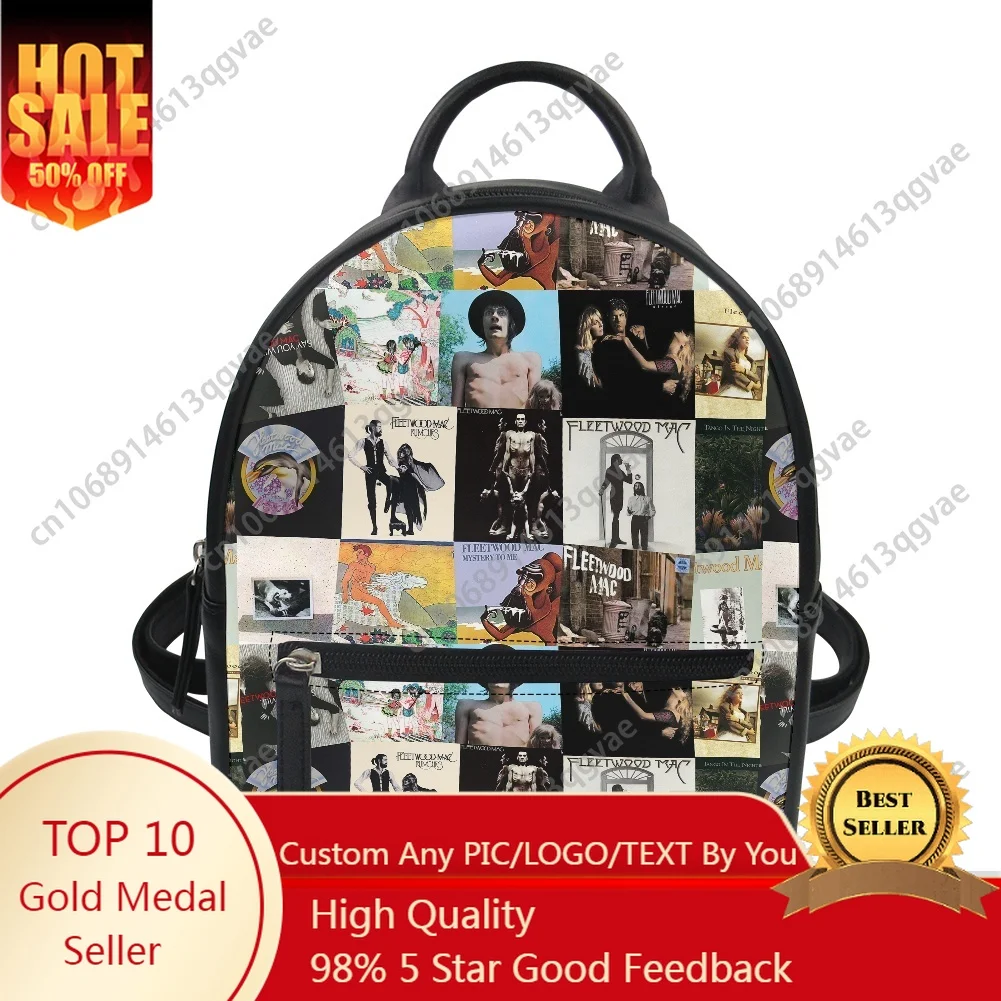 Mini Backpack Women - Fleetwood Mac Blues Rock Band Custom