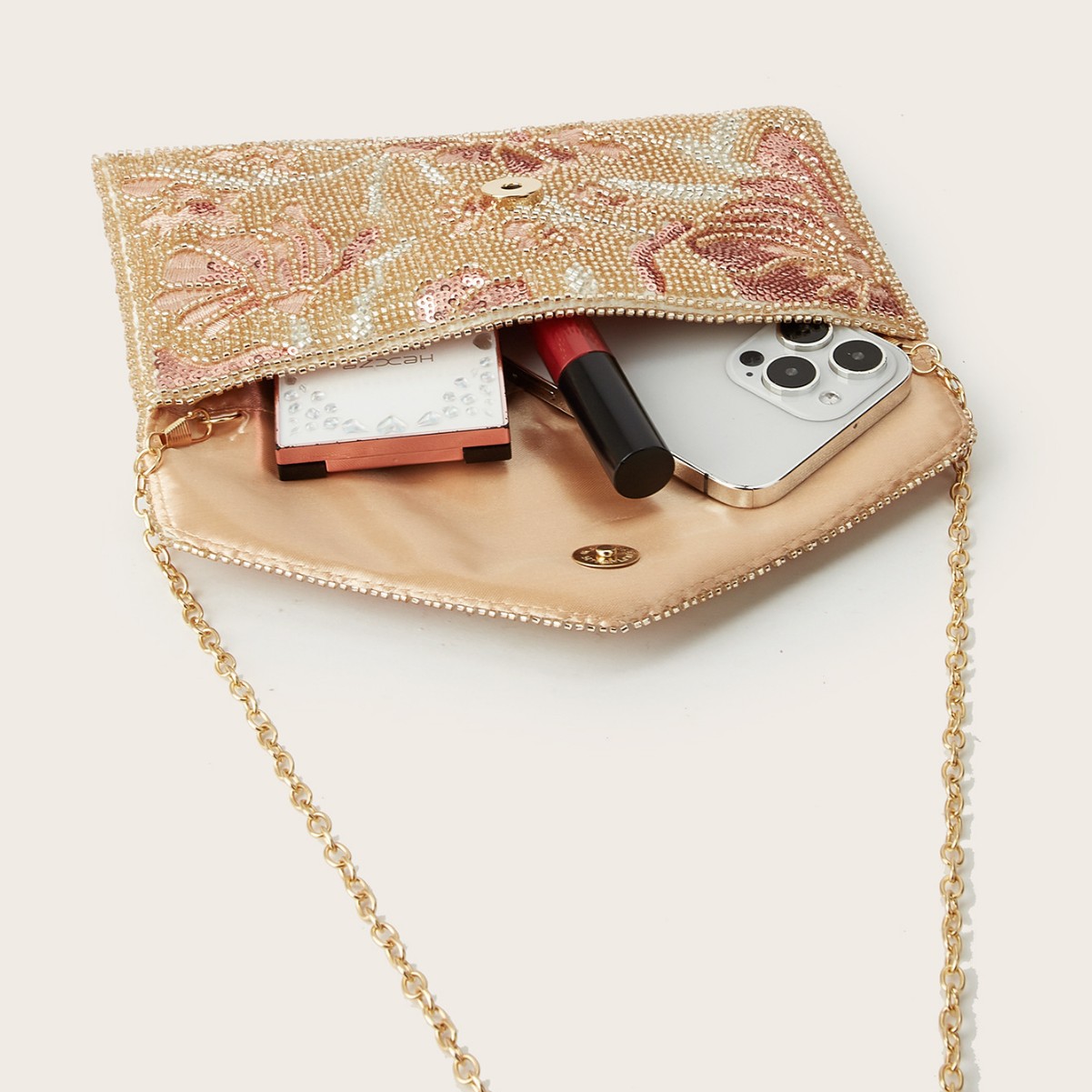 Women Floral Sequin Evening Cl - Women'S Vegan Bags 评论和价格