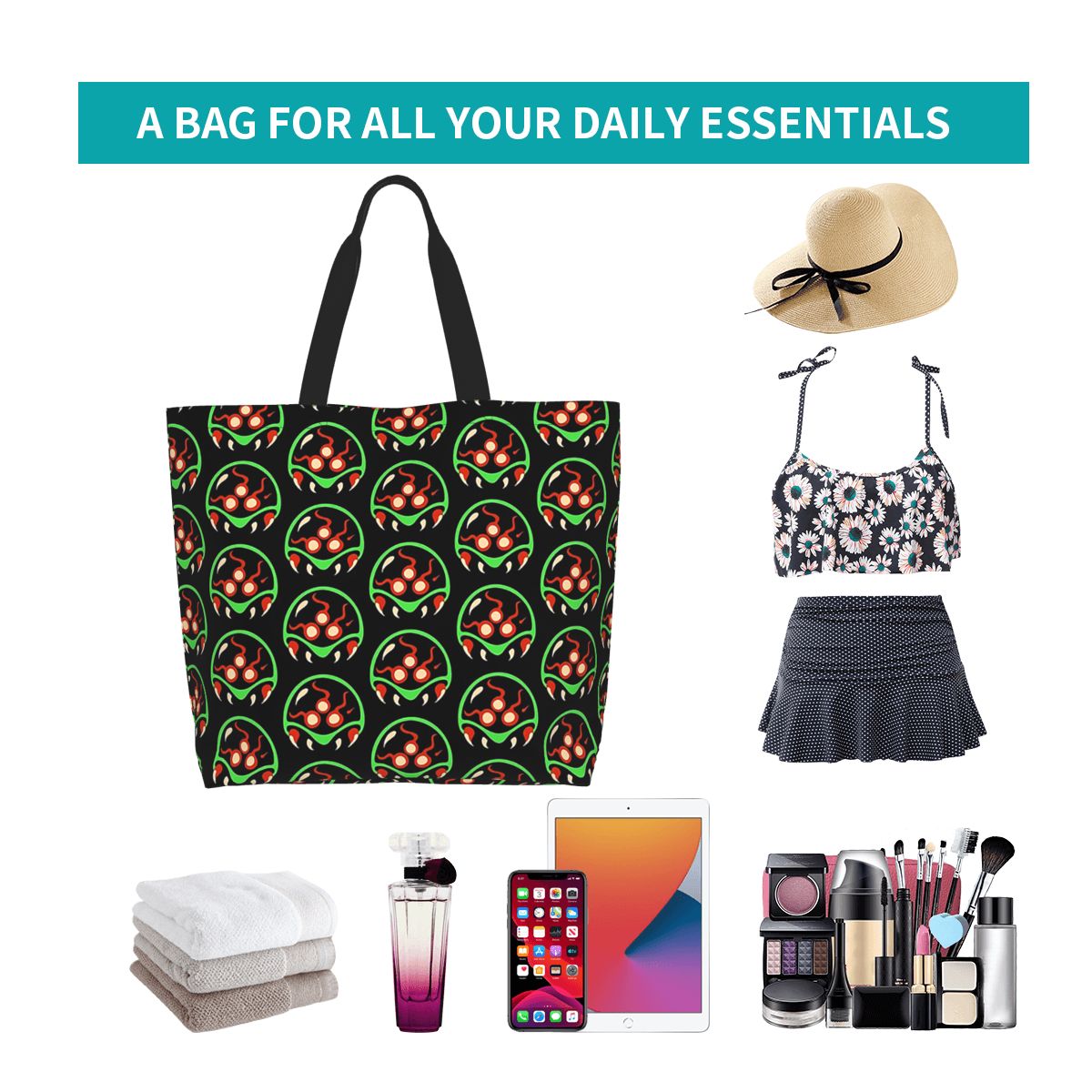 Metroid Vector Shopping Tote B - Women Bags Vector 评论和价格