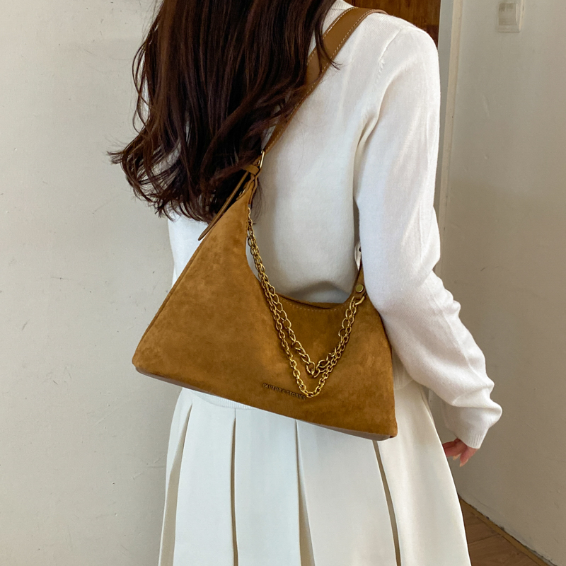 Retro suede women's shoulder b - Half Moon Crescent 评论和价格