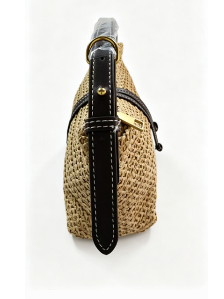 Straw Woven Crescent Bag Frenc - Half Moon Crescent 评论和价格