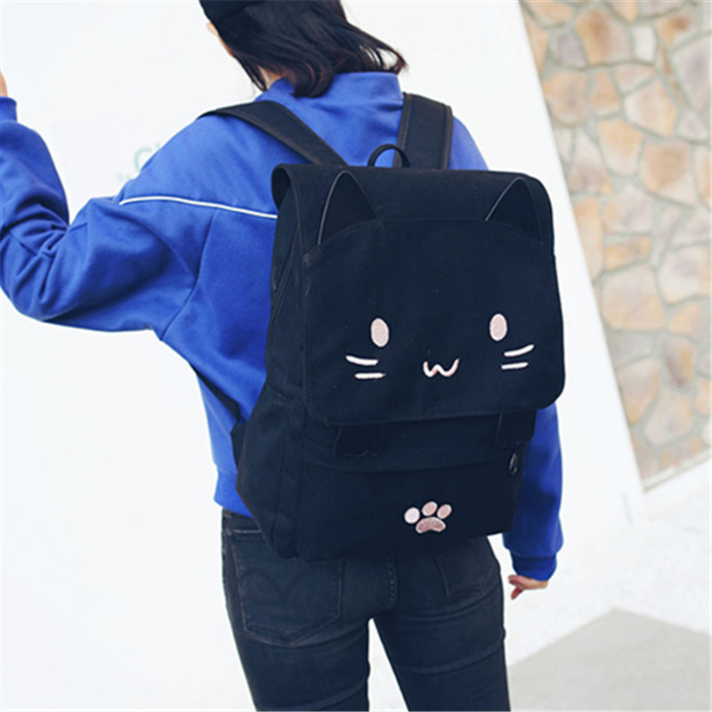 Japanese Stupid Cute 3D Cat La - Mini Backpack Women 评论和价格