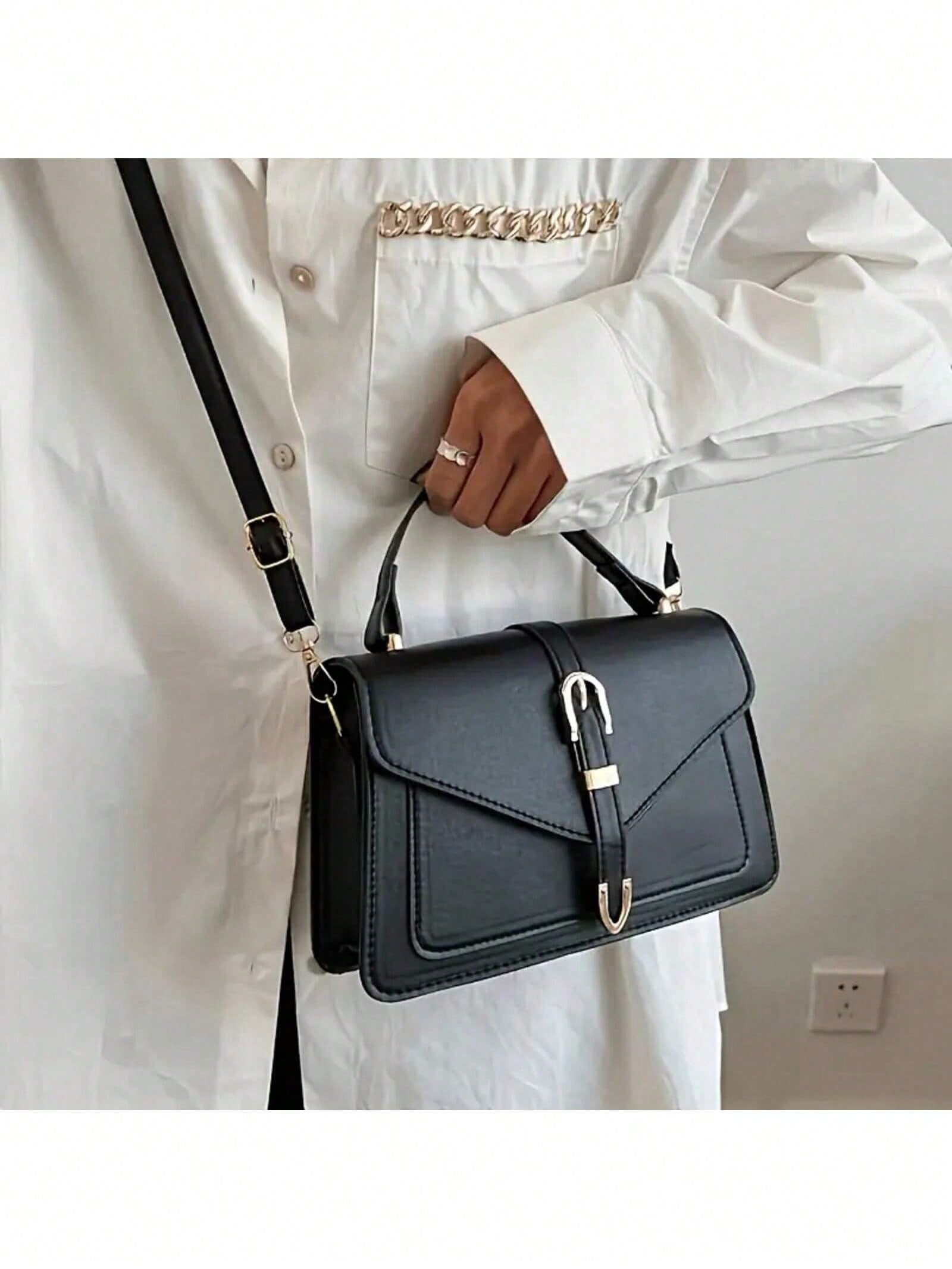Women PU Leather Handbag Elega - Women Bags Medium Size 评论和价格