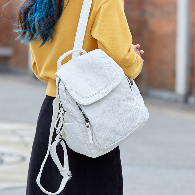 Women's Backpack White Washed  - Mini Backpack Women 评论和价格