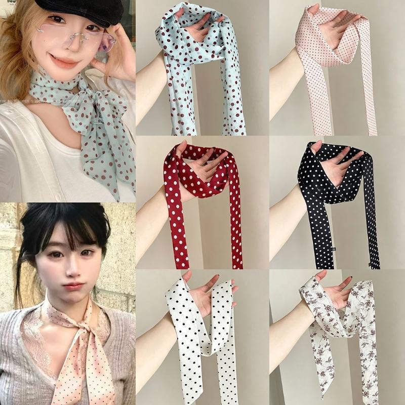 Polka Dot Floral Print Silk Sc - Women'S Vegan Bags 评论和价格