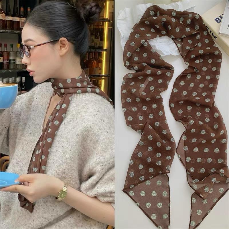 Polka Dot Floral Print Silk Sc - Women'S Vegan Bags 评论和价格
