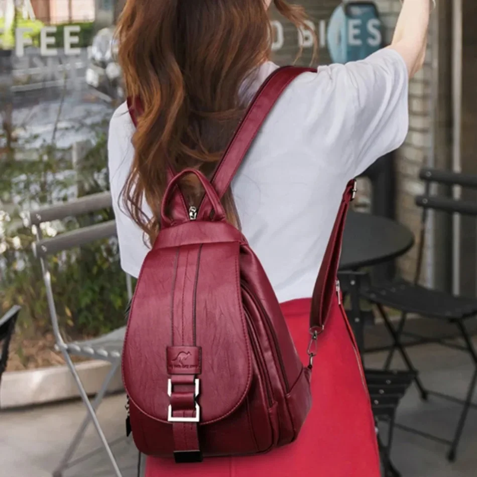 Multifunctional Women Leather  - Mini Backpack Women 评论和价格