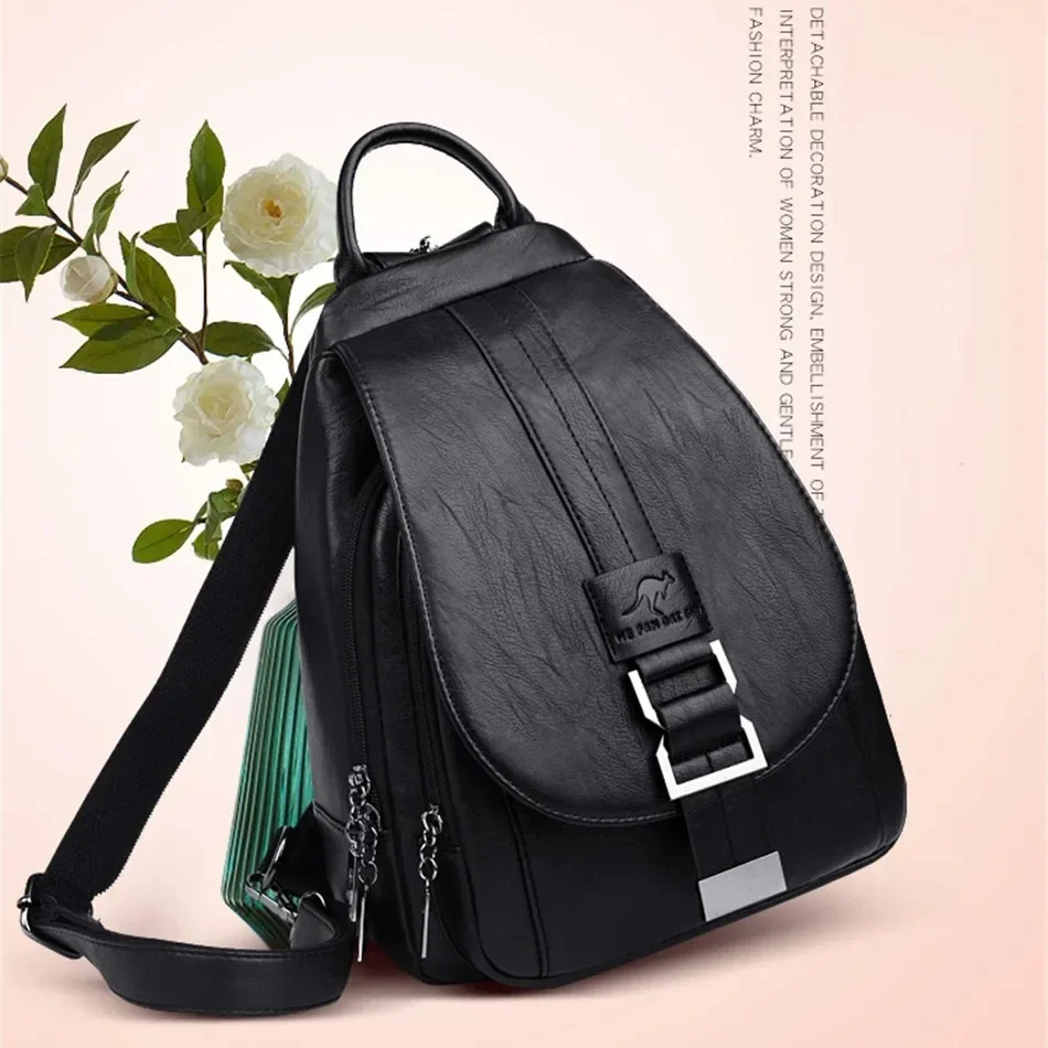 Multifunctional Women Leather  - Mini Backpack Women 评论和价格
