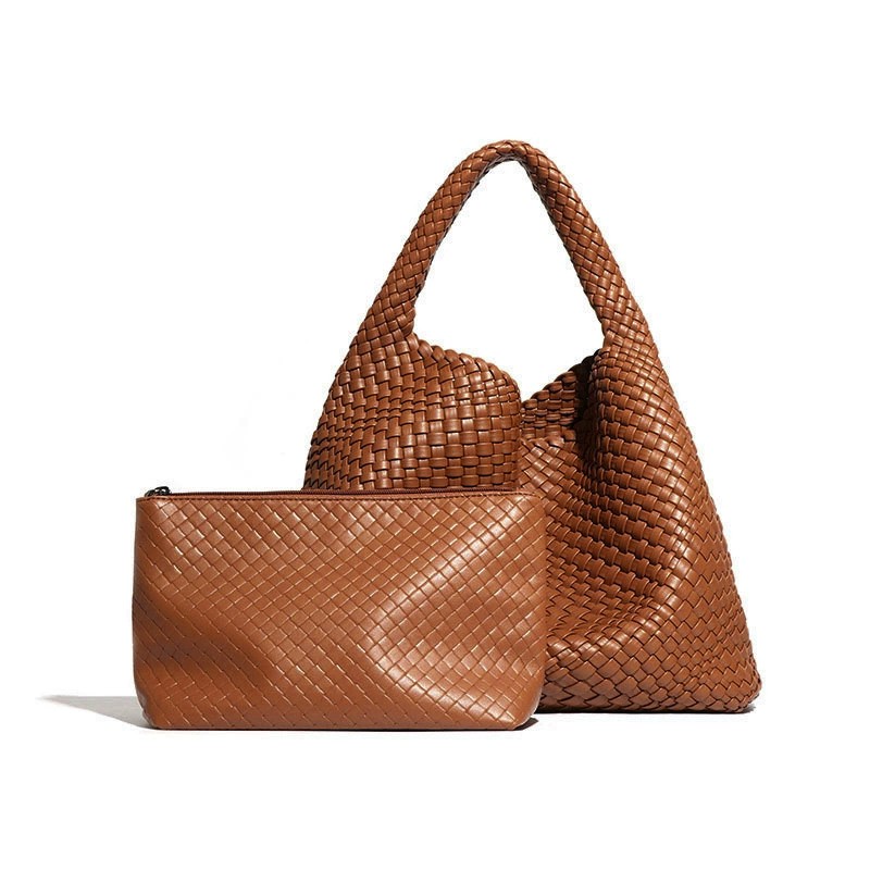 Women Woven Vegan Leather Tote - Women'S Vegan Bags 评论和价格