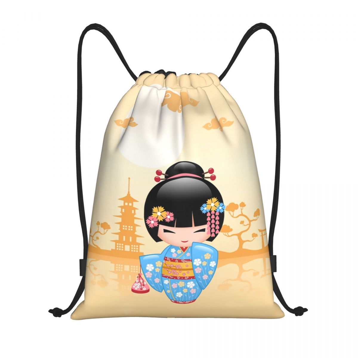 Japanese Maiko Kokeshi Doll Dr - Women Bags Vector 评论和价格