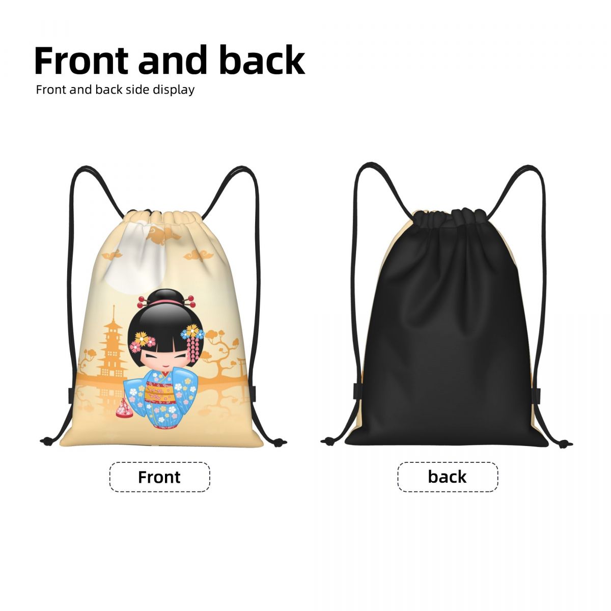 Japanese Maiko Kokeshi Doll Dr - Women Bags Vector 评论和价格