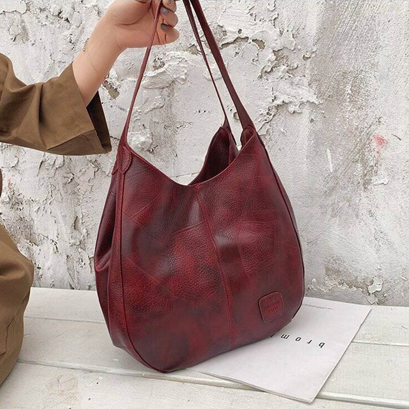 Large Capacity Vintage Leather - Women'S Vegan Bags 评论和价格