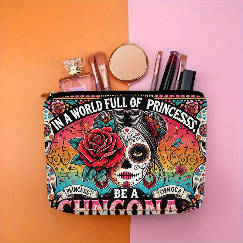 A Flower and skull cosmetic ba - Women Bags In Amazon 评论和价格