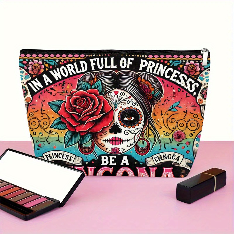 A Flower and skull cosmetic ba - Women Bags In Amazon 评论和价格