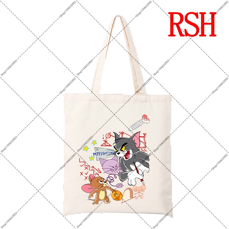 Tom and Jerry Cute Canvas Bag  - Women Bags Medium Size 评论和价格