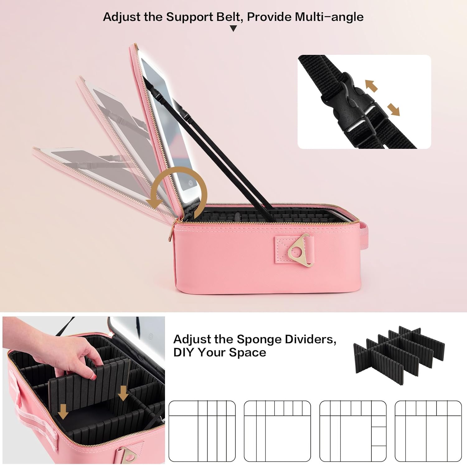 Large Capacity Makeup Bag 15'' - Women Bags Medium Size 评论和价格